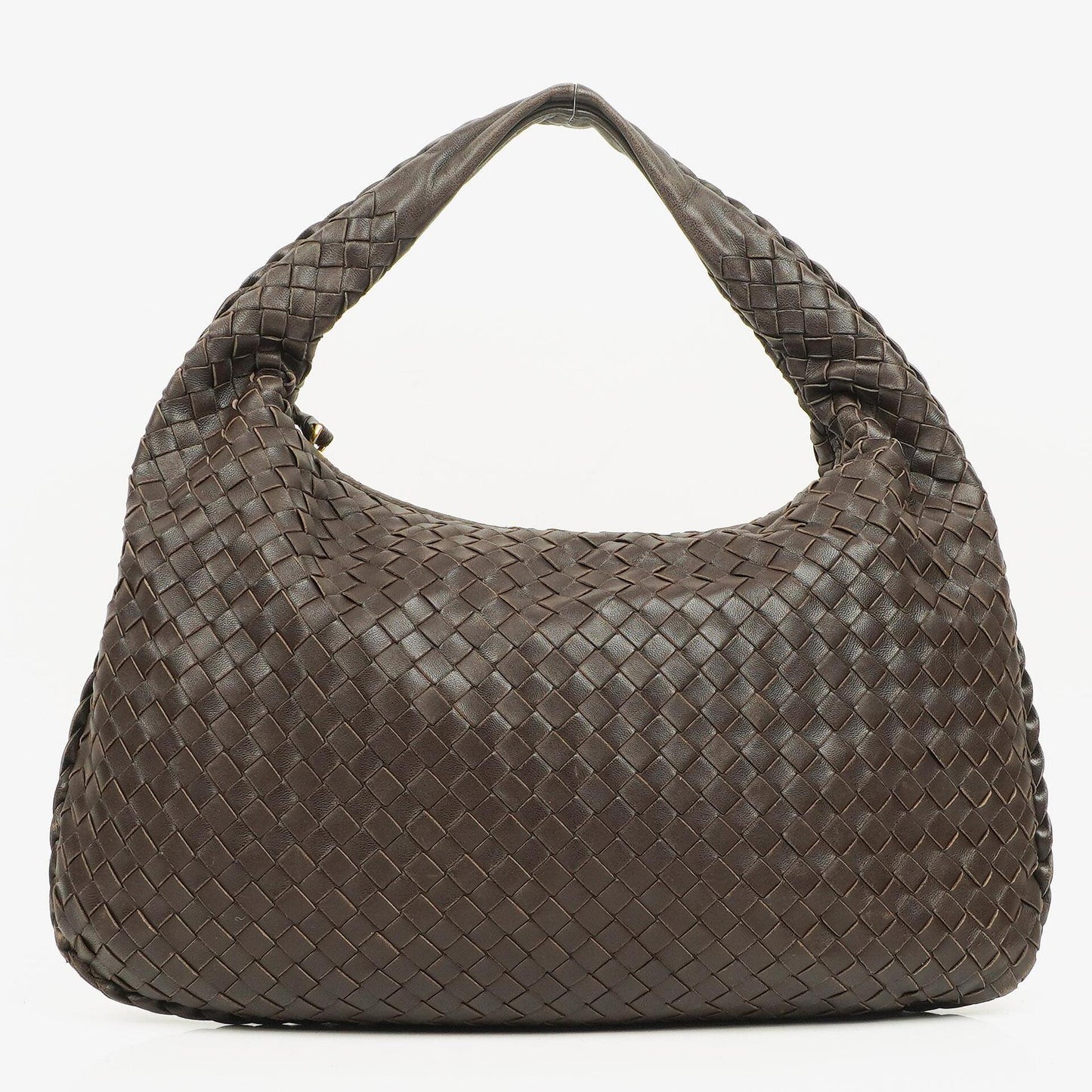 Bottega Veneta Medium Veneta Hobo Tasche aus braunem Nappa Intrecciato Leder