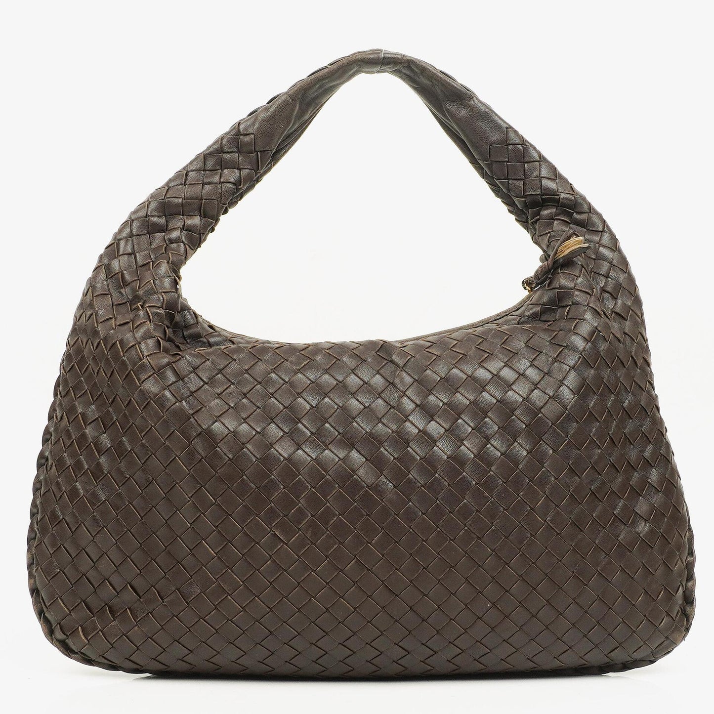 Bottega Veneta Medium Veneta Hobo Tasche aus braunem Nappa Intrecciato Leder