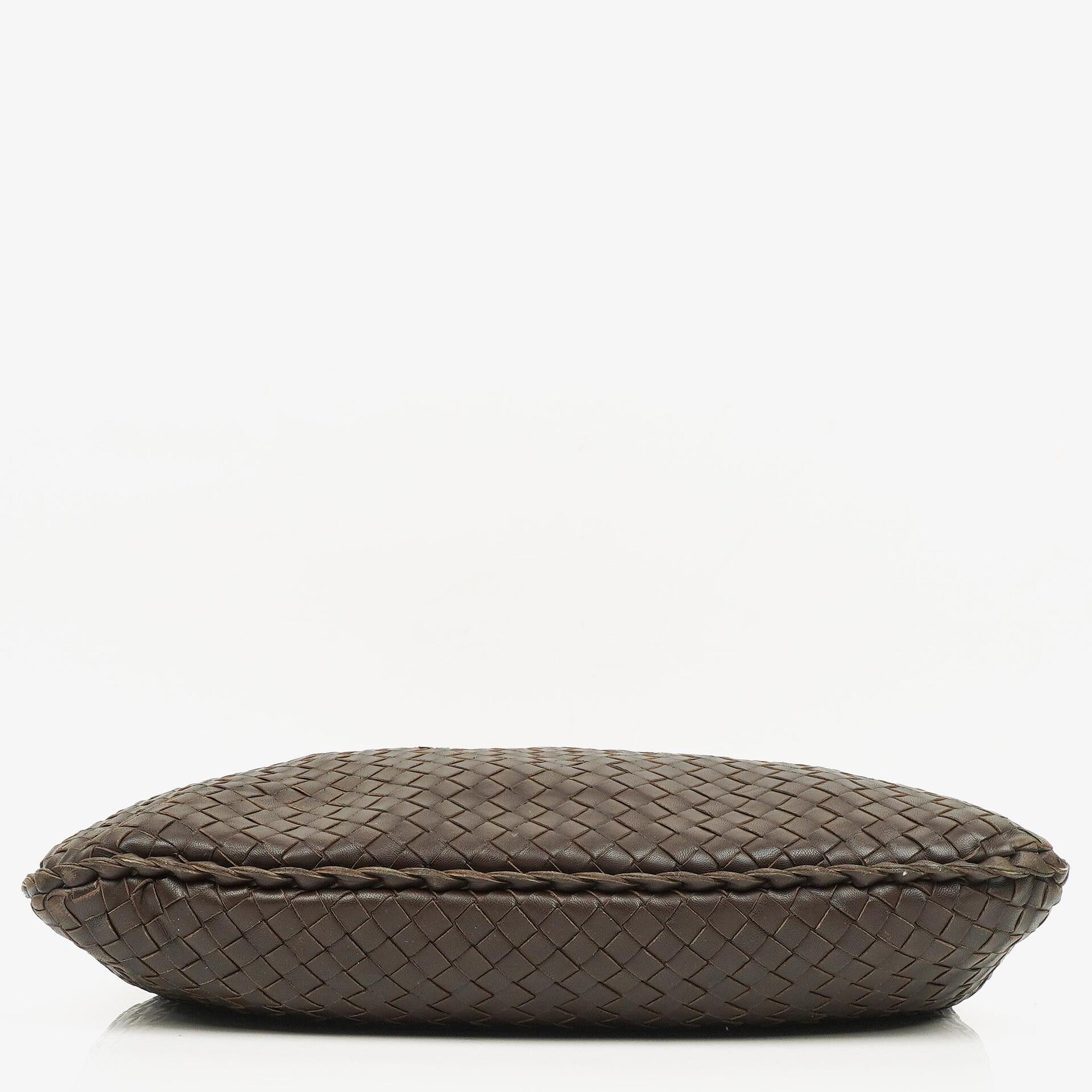 Bottega Veneta Medium Veneta Hobo Tasche aus braunem Nappa Intrecciato Leder