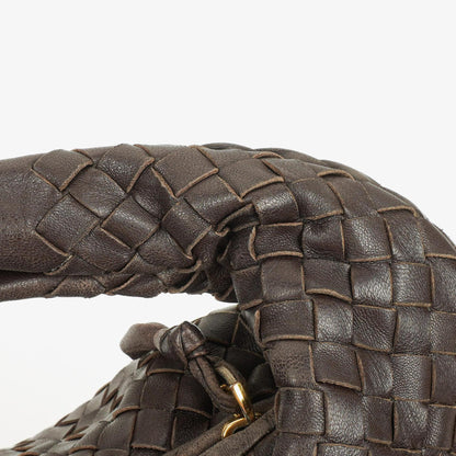 Bottega Veneta Medium Veneta Hobo Tasche aus braunem Nappa Intrecciato Leder