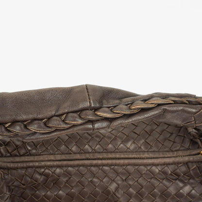 Bottega Veneta Medium Veneta Hobo Tasche aus braunem Nappa Intrecciato Leder