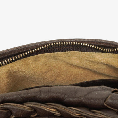 Bottega Veneta Medium Veneta Hobo Tasche aus braunem Nappa Intrecciato Leder