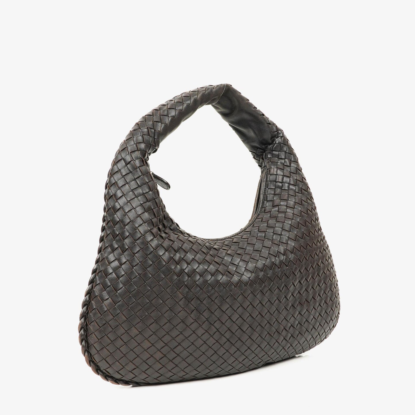 Bottega Veneta Medium Veneta Hobo Tasche aus braunem Nappa Intrecciato