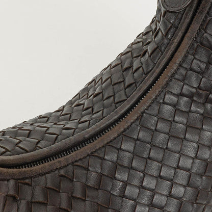 Bottega Veneta Medium Veneta Hobo Tasche aus braunem Nappa Intrecciato