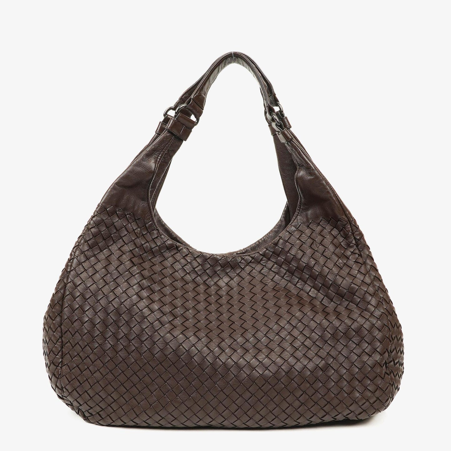 Bottega Veneta Campana Hobo-Tasche aus braunem Nappa Intrecciato