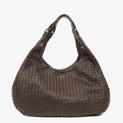Bottega Veneta Campana Hobo-Tasche aus braunem Nappa Intrecciato