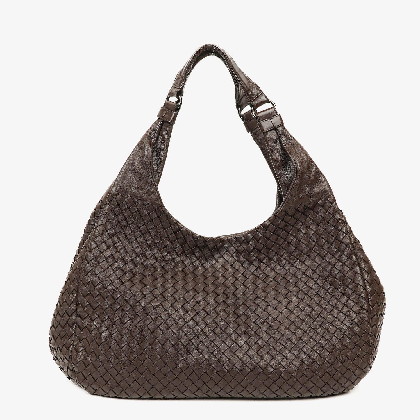 Bottega Veneta Campana Hobo-Tasche aus braunem Nappa Intrecciato