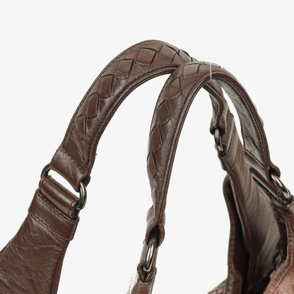 Bottega Veneta Campana Hobo-Tasche aus braunem Nappa Intrecciato