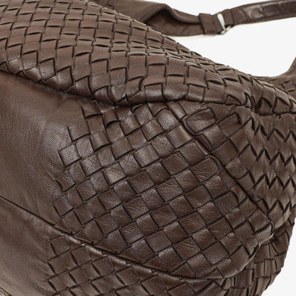 Bottega Veneta Campana Hobo-Tasche aus braunem Nappa Intrecciato