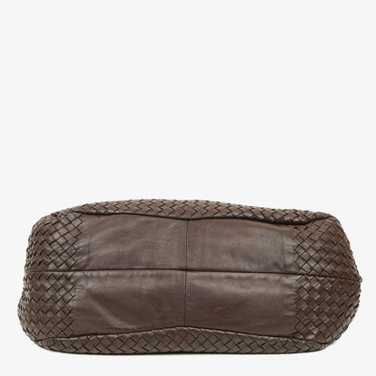 Bottega Veneta Campana Hobo-Tasche aus braunem Nappa Intrecciato