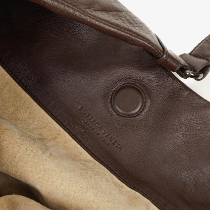 Bottega Veneta Campana Hobo-Tasche aus braunem Nappa Intrecciato