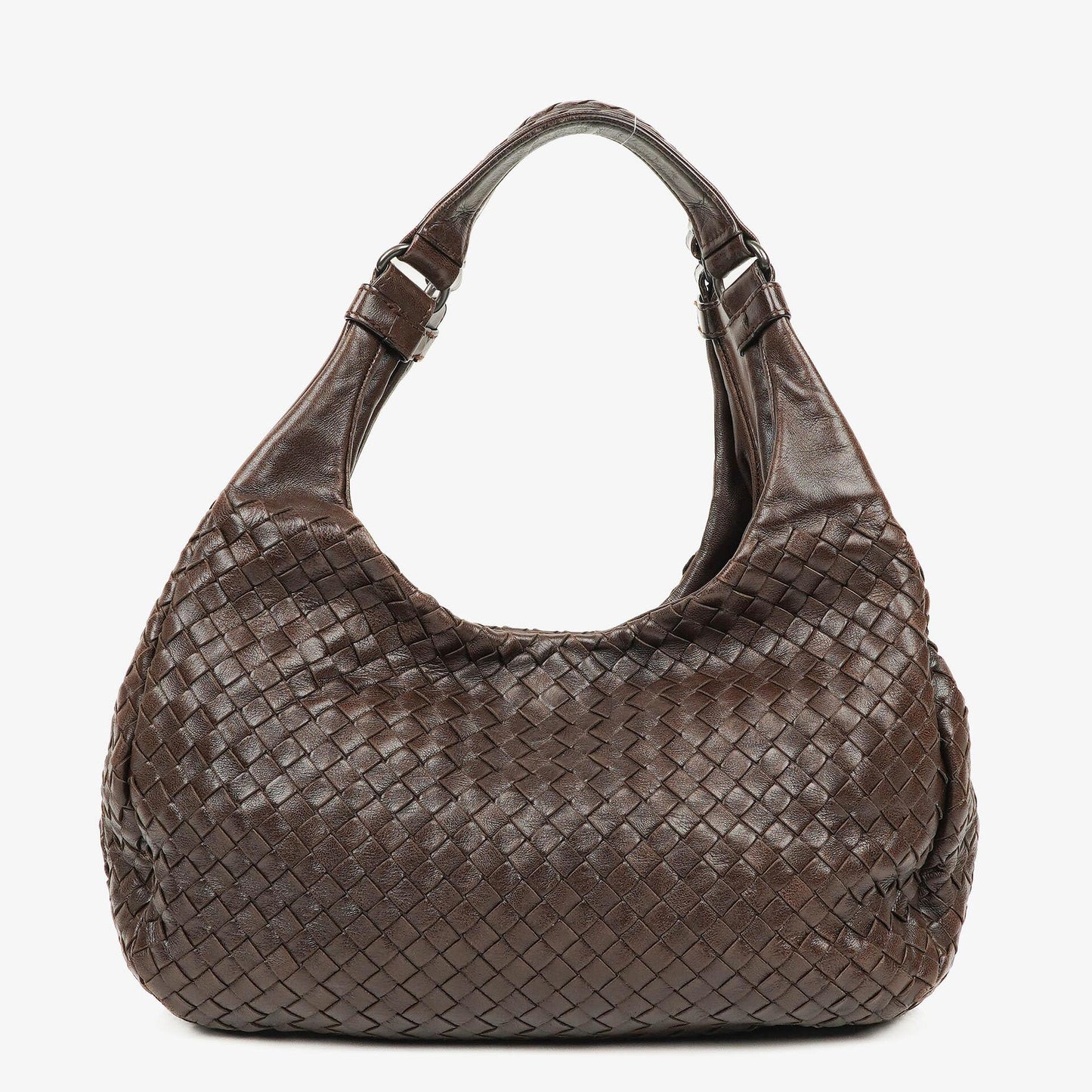 Bottega Veneta Campana Hobo Tasche aus braunem Intrecciato Nappa