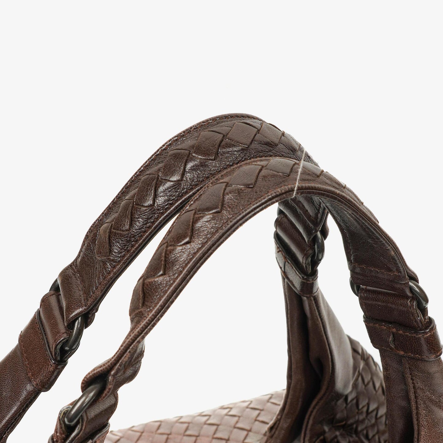 Bottega Veneta Campana Hobo Tasche aus braunem Intrecciato Nappa