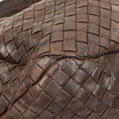 Bottega Veneta Campana Hobo Tasche aus braunem Intrecciato Nappa