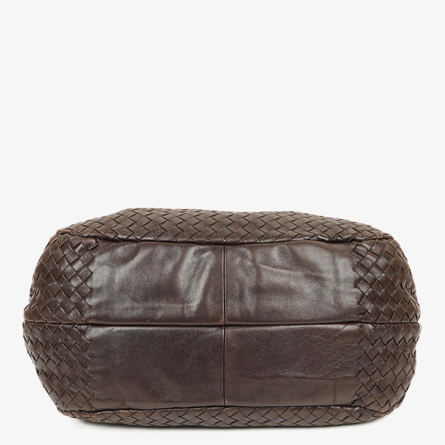 Bottega Veneta Campana Hobo Tasche aus braunem Intrecciato Nappa