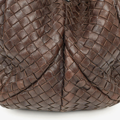 Bottega Veneta Campana Hobo Tasche aus braunem Intrecciato Nappa