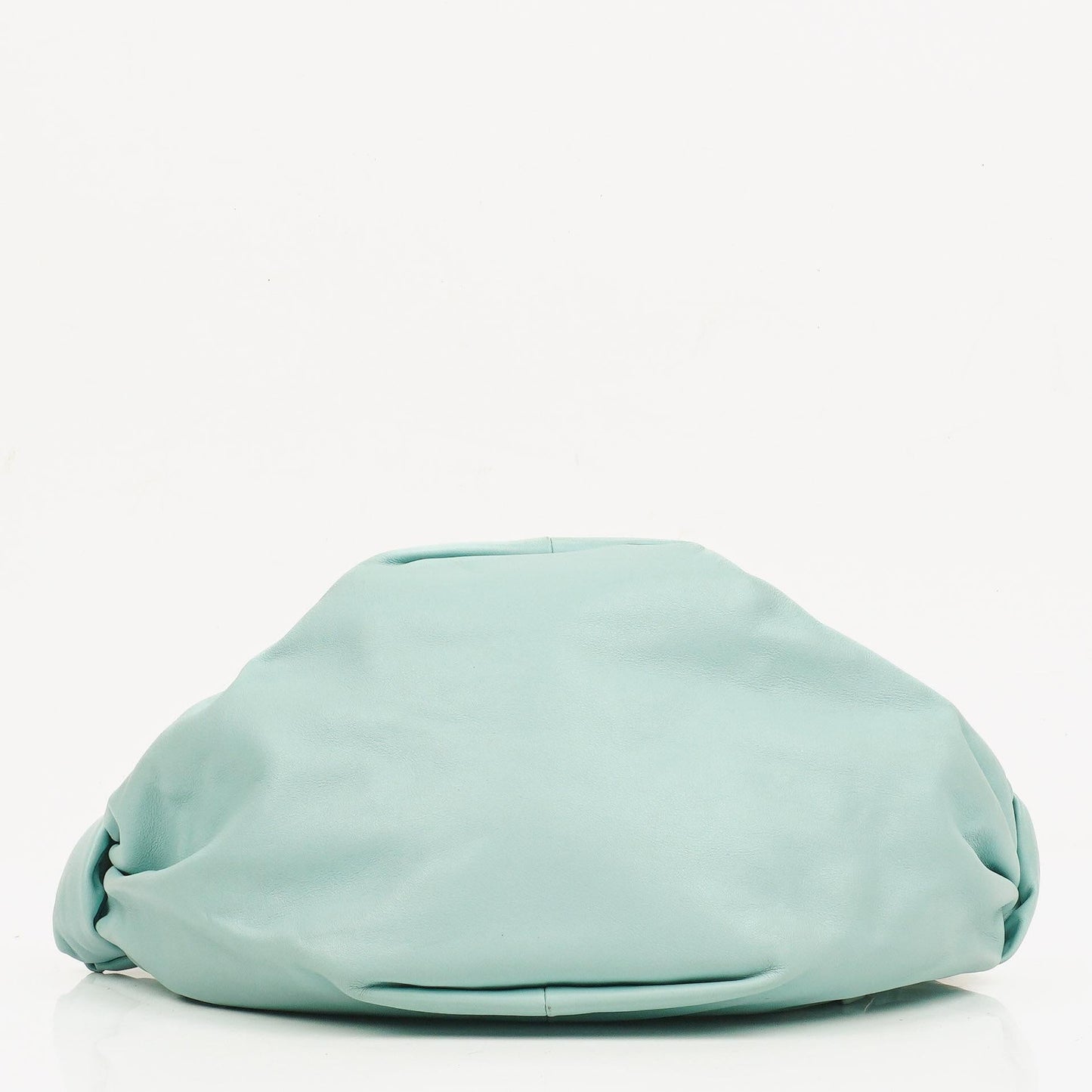 Bottega Veneta Double Knot Clutch aus celesteblauem Leder