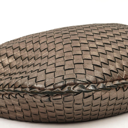 Bottega Veneta Large Veneta Hobo Bag aus Chrom Metallic Nappa Intrecciato