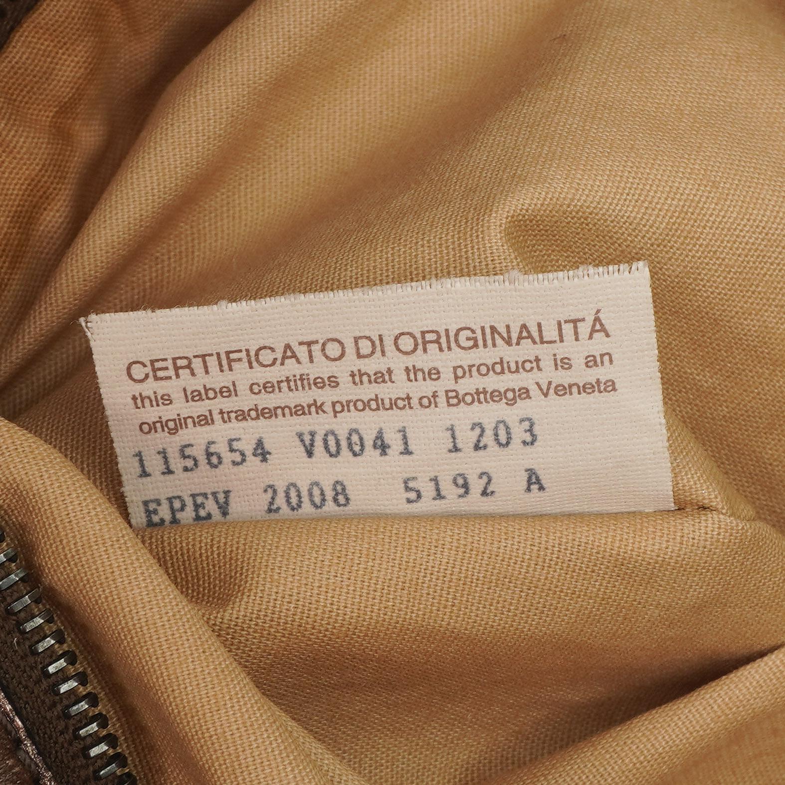 Bottega Veneta Large Veneta Hobo Bag aus Chrom Metallic Nappa Intrecciato