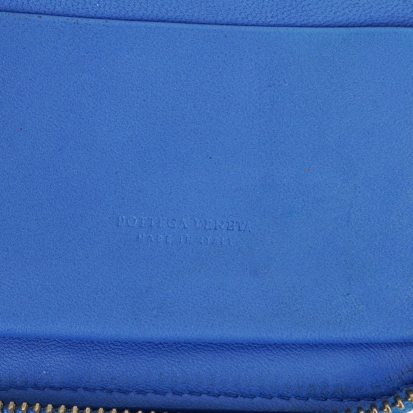 Bottega Veneta Continental Geldbörse aus blauem Intrecciato-Leder