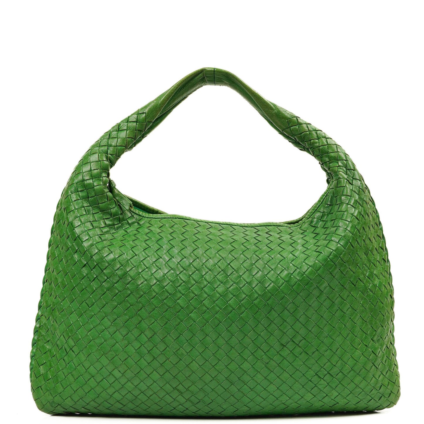 Bottega Veneta Veneta Hobo Tasche Groß aus grünem Nappa Intrecciato