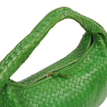 Bottega Veneta Veneta Hobo Tasche Groß aus grünem Nappa Intrecciato