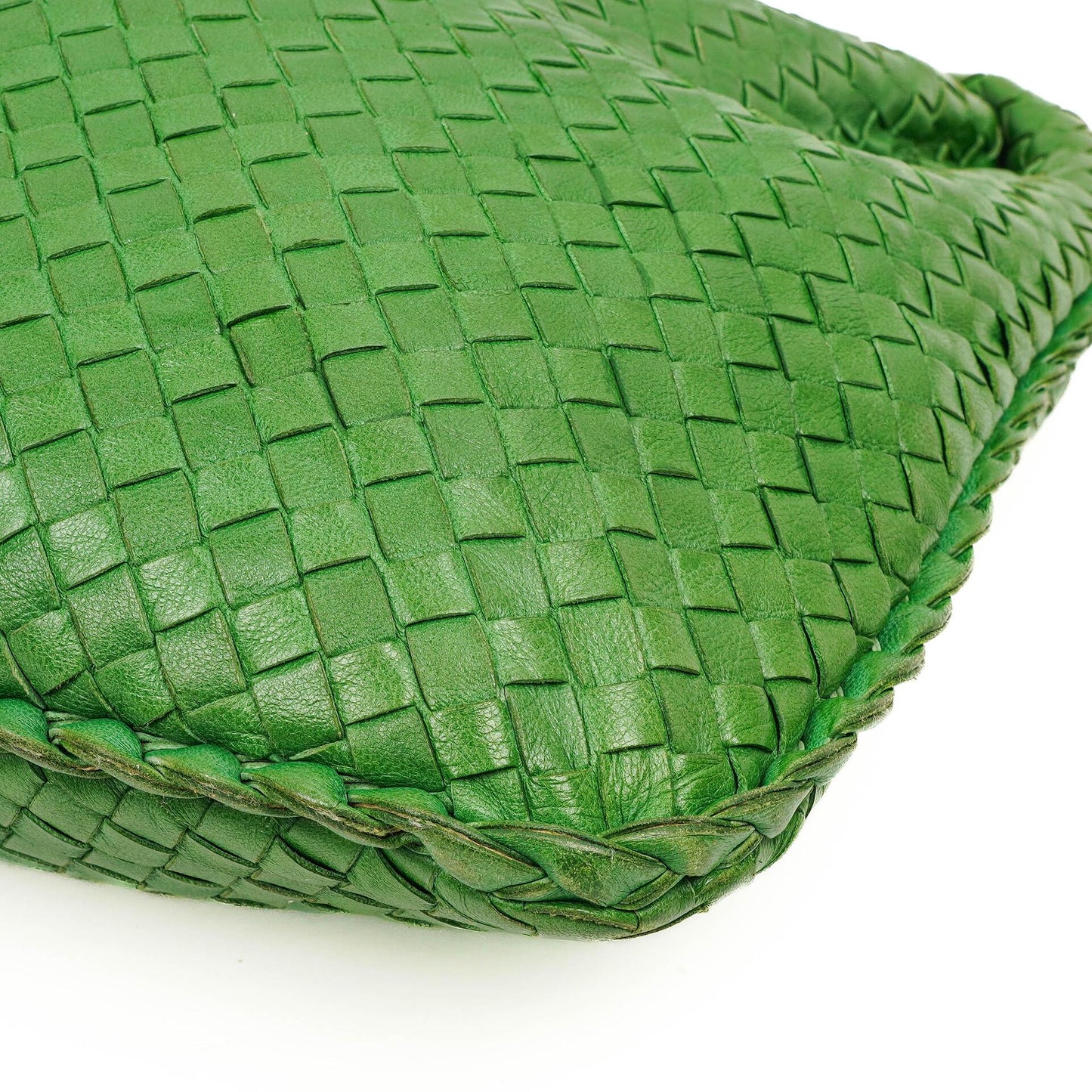 Bottega Veneta Veneta Hobo Tasche Groß aus grünem Nappa Intrecciato