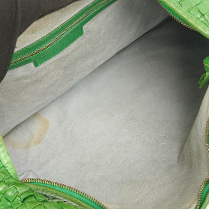 Bottega Veneta Veneta Hobo Tasche Groß aus grünem Nappa Intrecciato