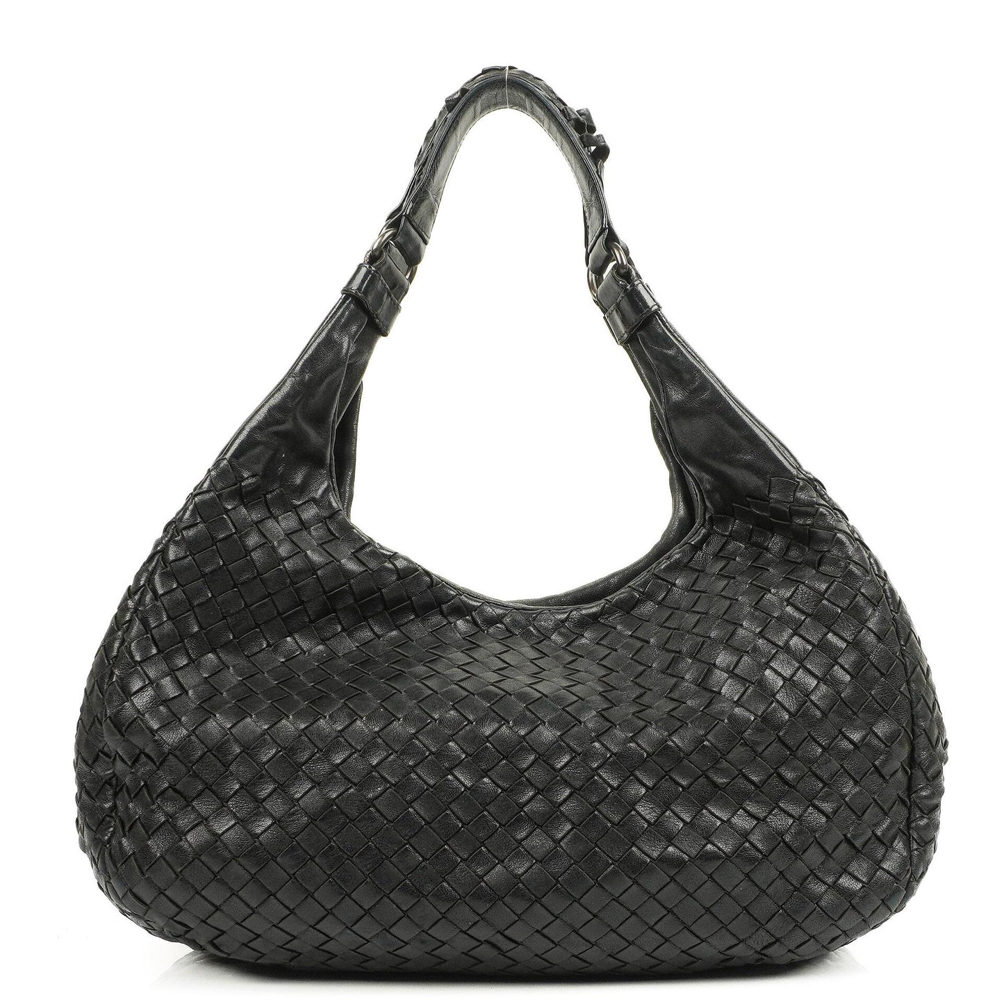 Bottega Veneta Intrecciato Campana Schwarze Hobo Tasche