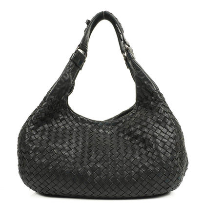 Bottega Veneta Intrecciato Campana Schwarze Hobo Tasche