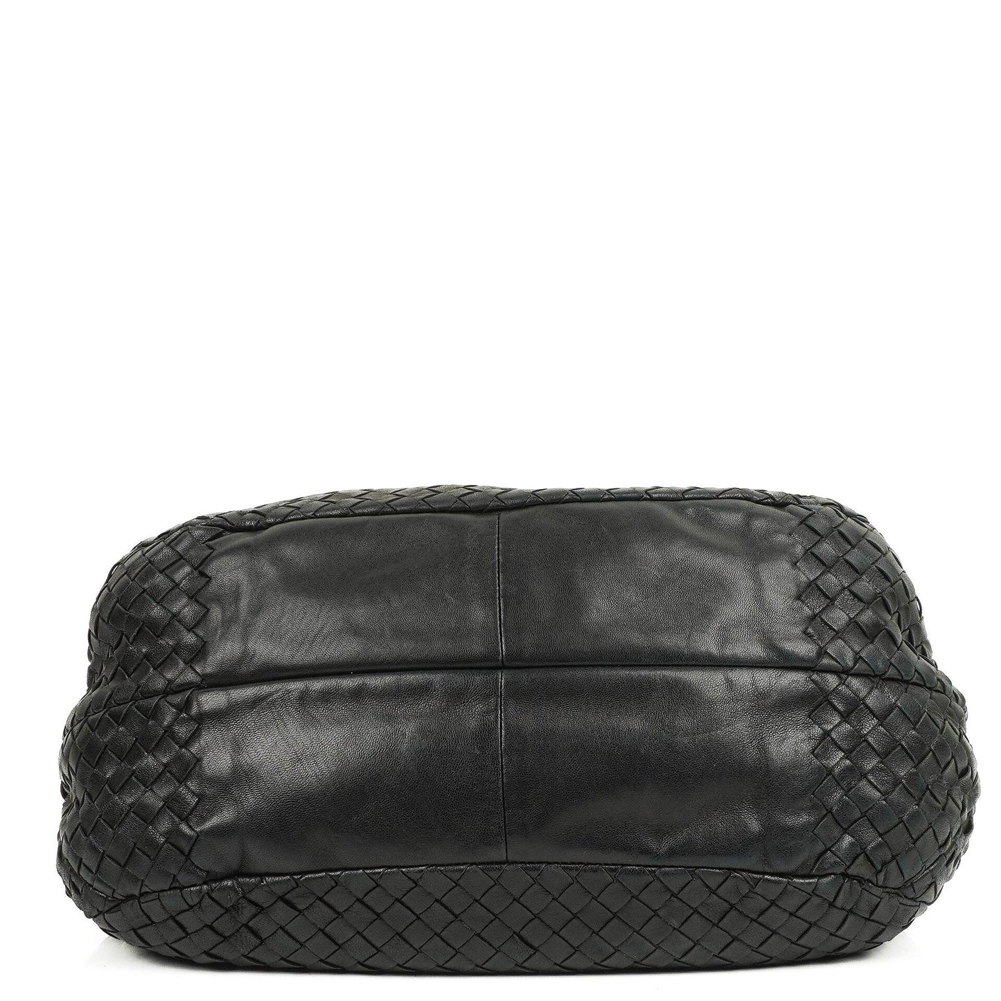 Bottega Veneta Intrecciato Campana Schwarze Hobo Tasche