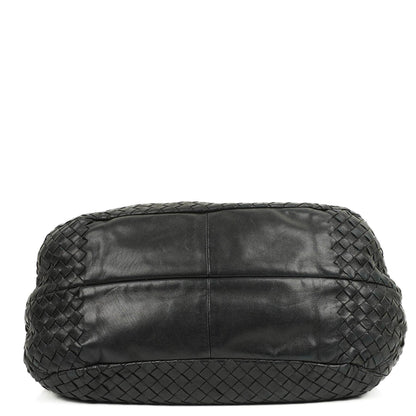 Bottega Veneta Intrecciato Campana Schwarze Hobo Tasche