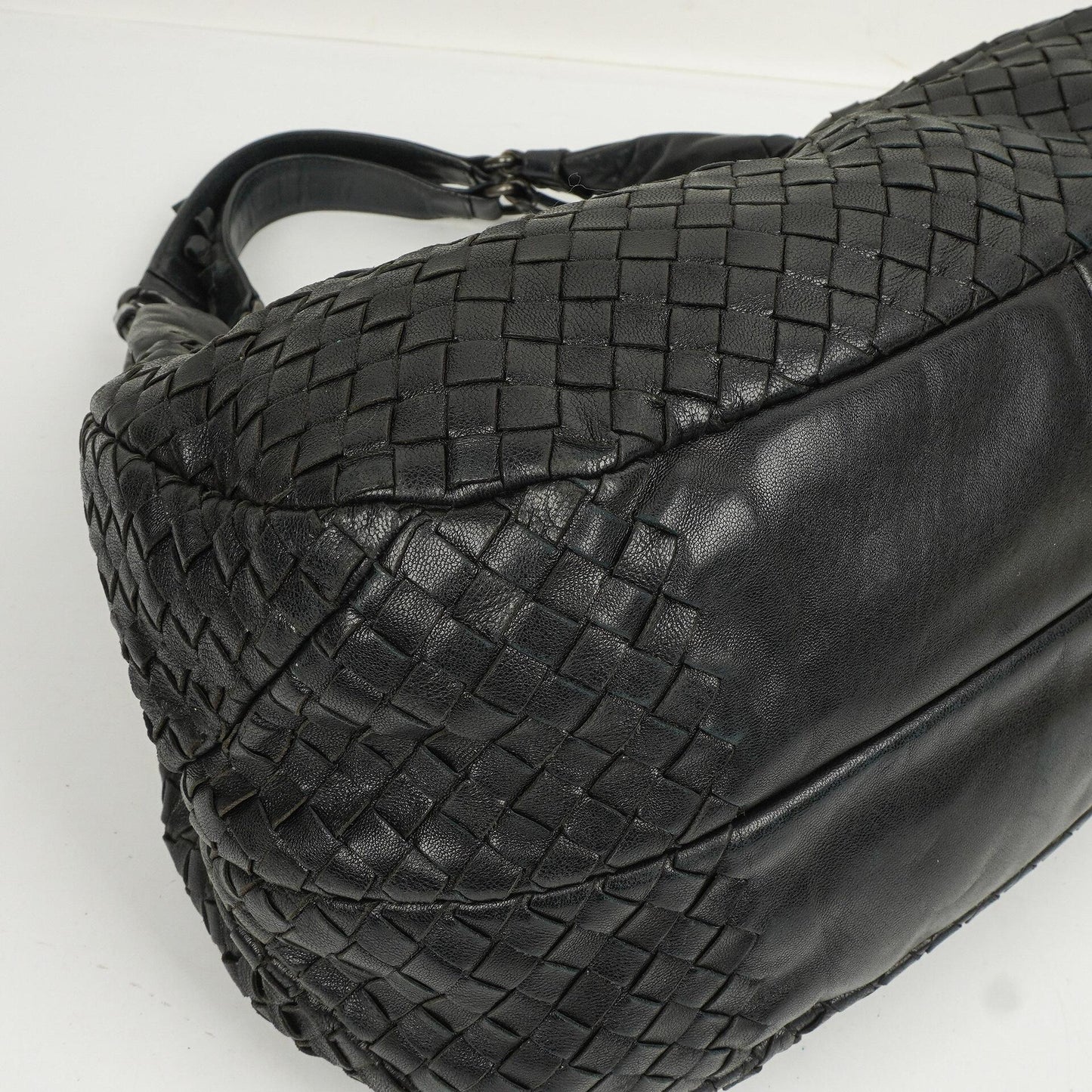 Bottega Veneta Intrecciato Campana Schwarze Hobo Tasche