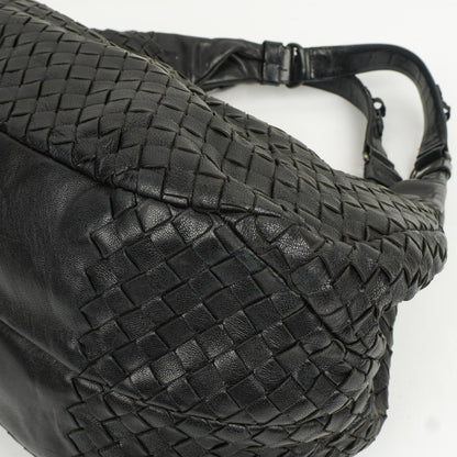 Bottega Veneta Intrecciato Campana Schwarze Hobo Tasche