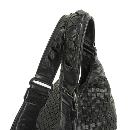 Bottega Veneta Intrecciato Campana Schwarze Hobo Tasche