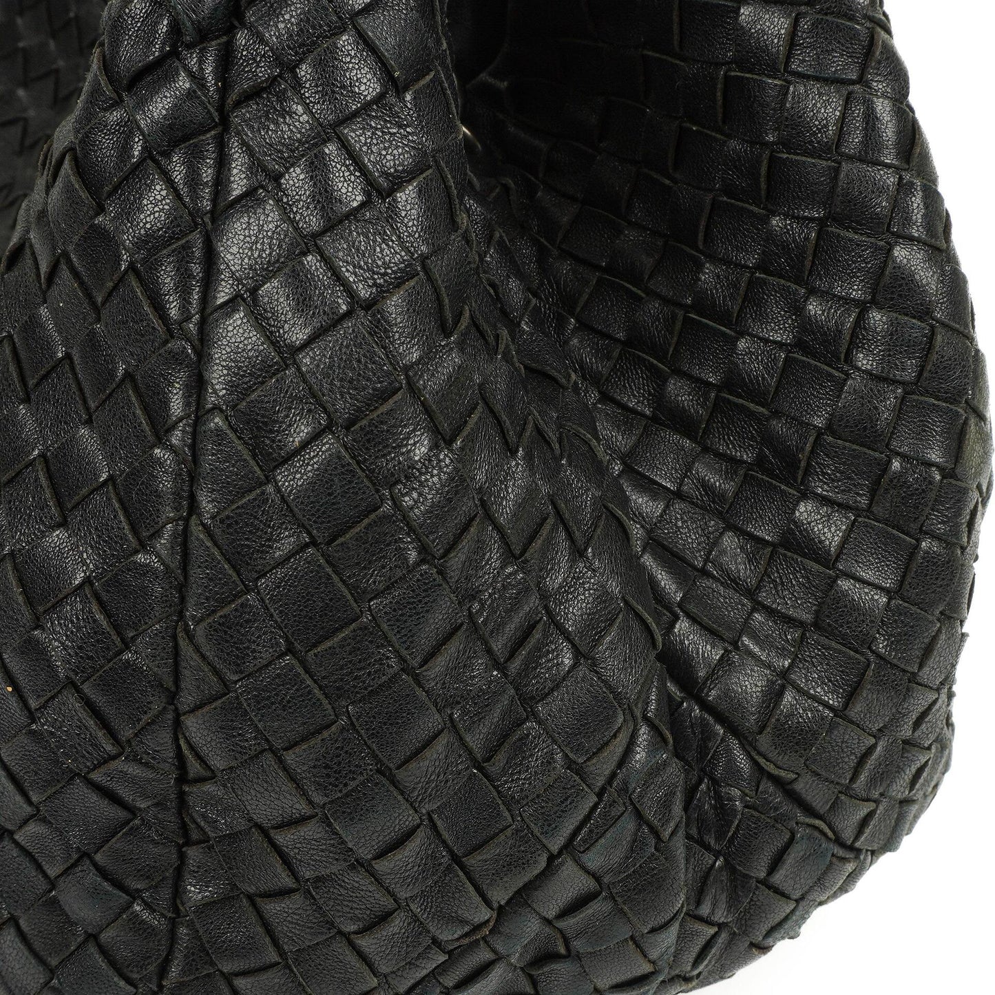 Bottega Veneta Intrecciato Campana Schwarze Hobo Tasche