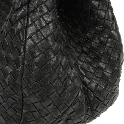 Bottega Veneta Intrecciato Campana Schwarze Hobo Tasche