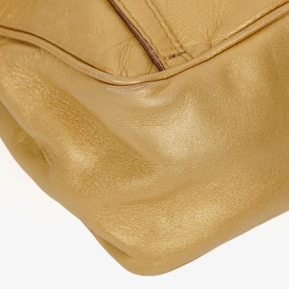 Bottega Veneta Intrecciato Rucksack in Gold