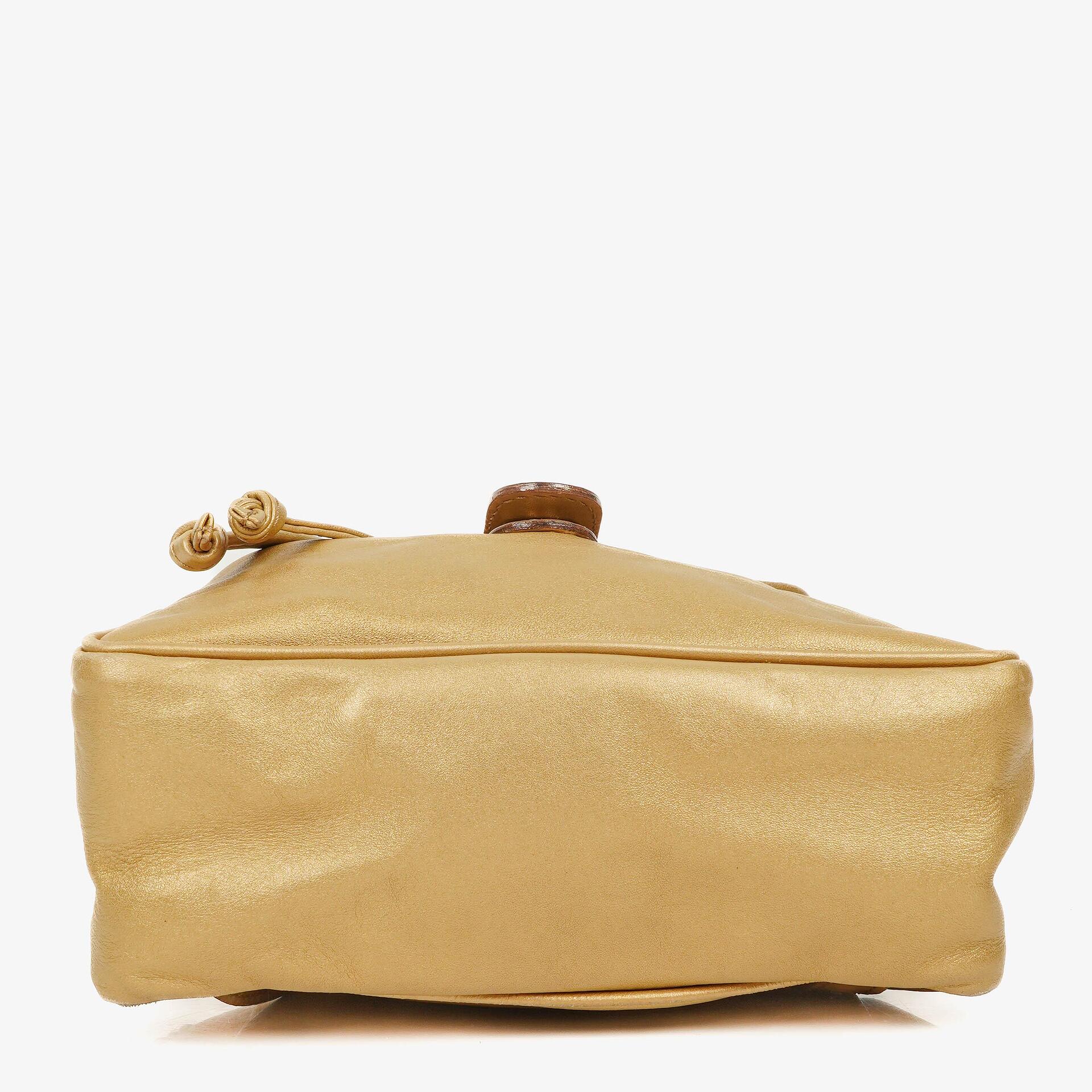 Bottega Veneta Intrecciato Rucksack in Gold