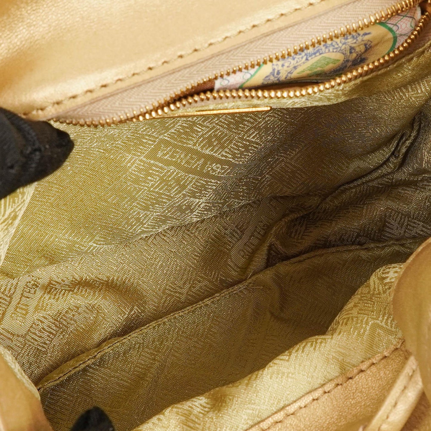Bottega Veneta Intrecciato Rucksack in Gold