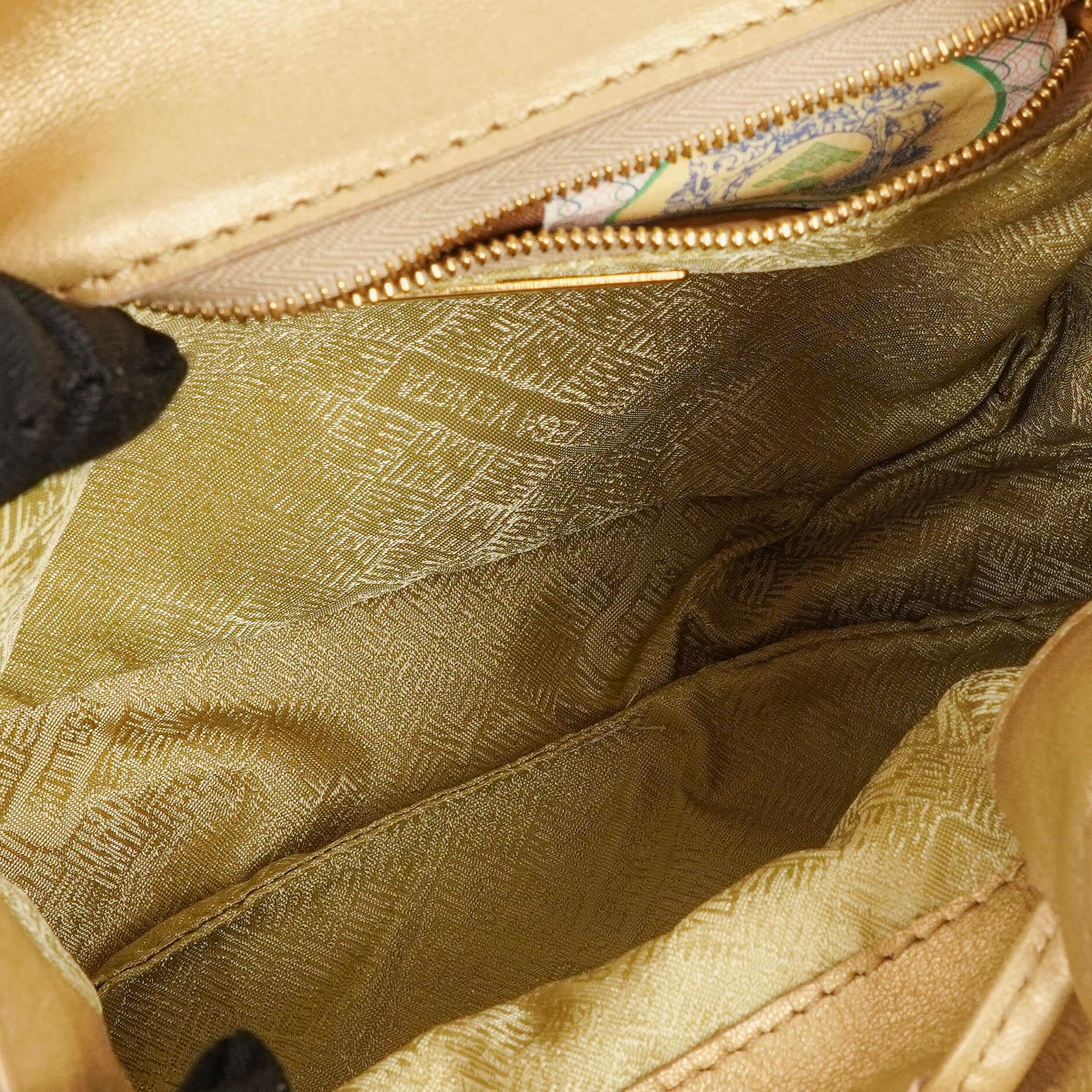 Bottega Veneta Intrecciato Rucksack in Gold