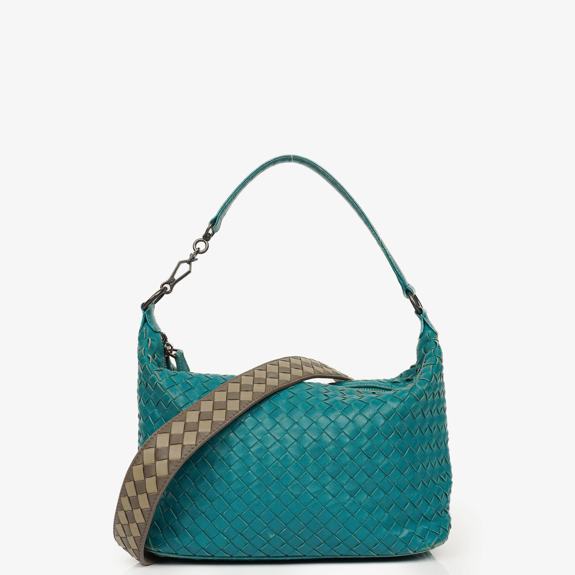 Bottega Veneta kleine Schultertasche aus Intrecciato-Leder
