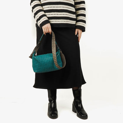 Bottega Veneta kleine Schultertasche aus Intrecciato-Leder