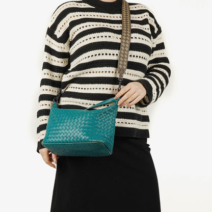 Bottega Veneta kleine Schultertasche aus Intrecciato-Leder
