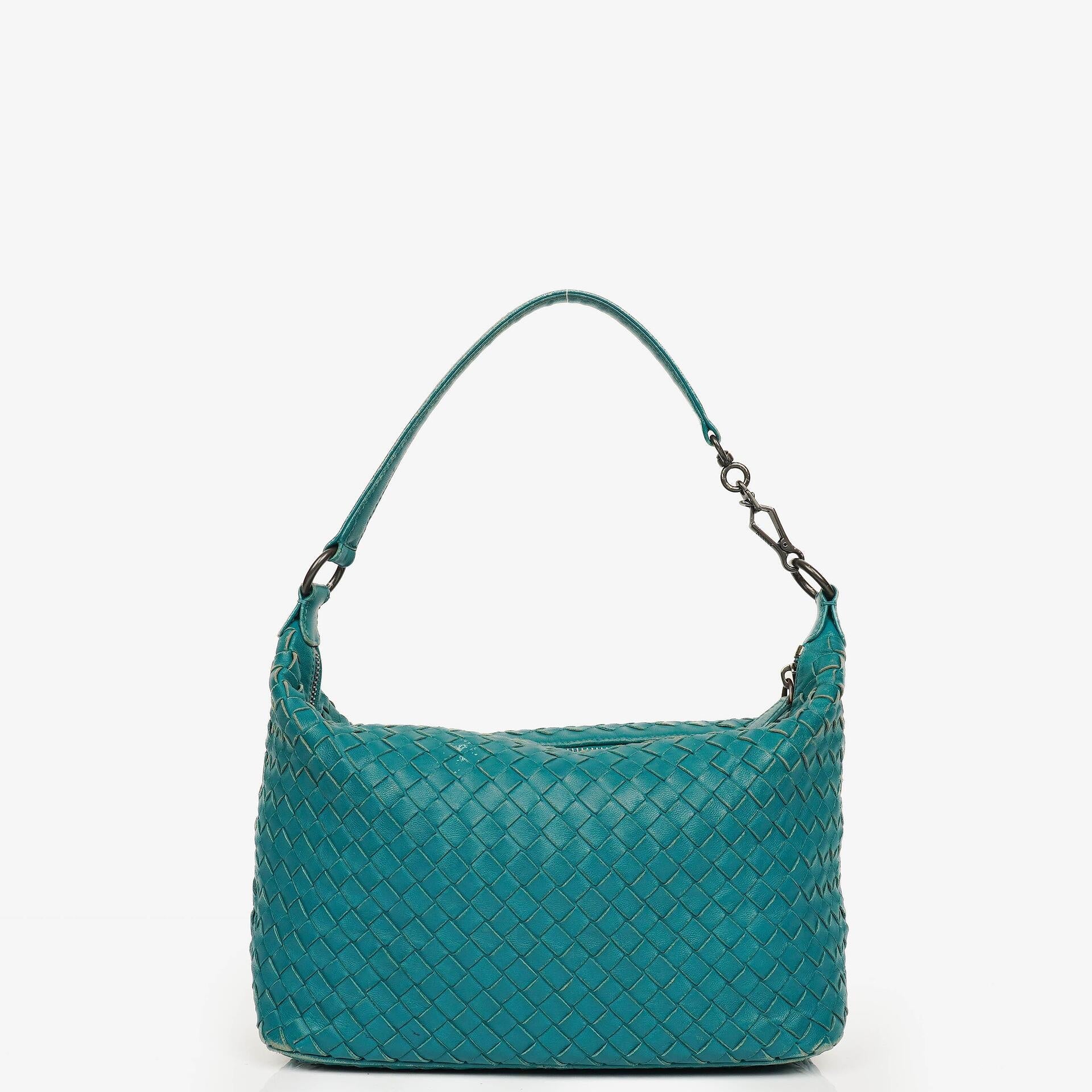 Bottega Veneta kleine Schultertasche aus Intrecciato-Leder