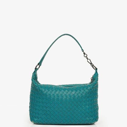 Bottega Veneta kleine Schultertasche aus Intrecciato-Leder