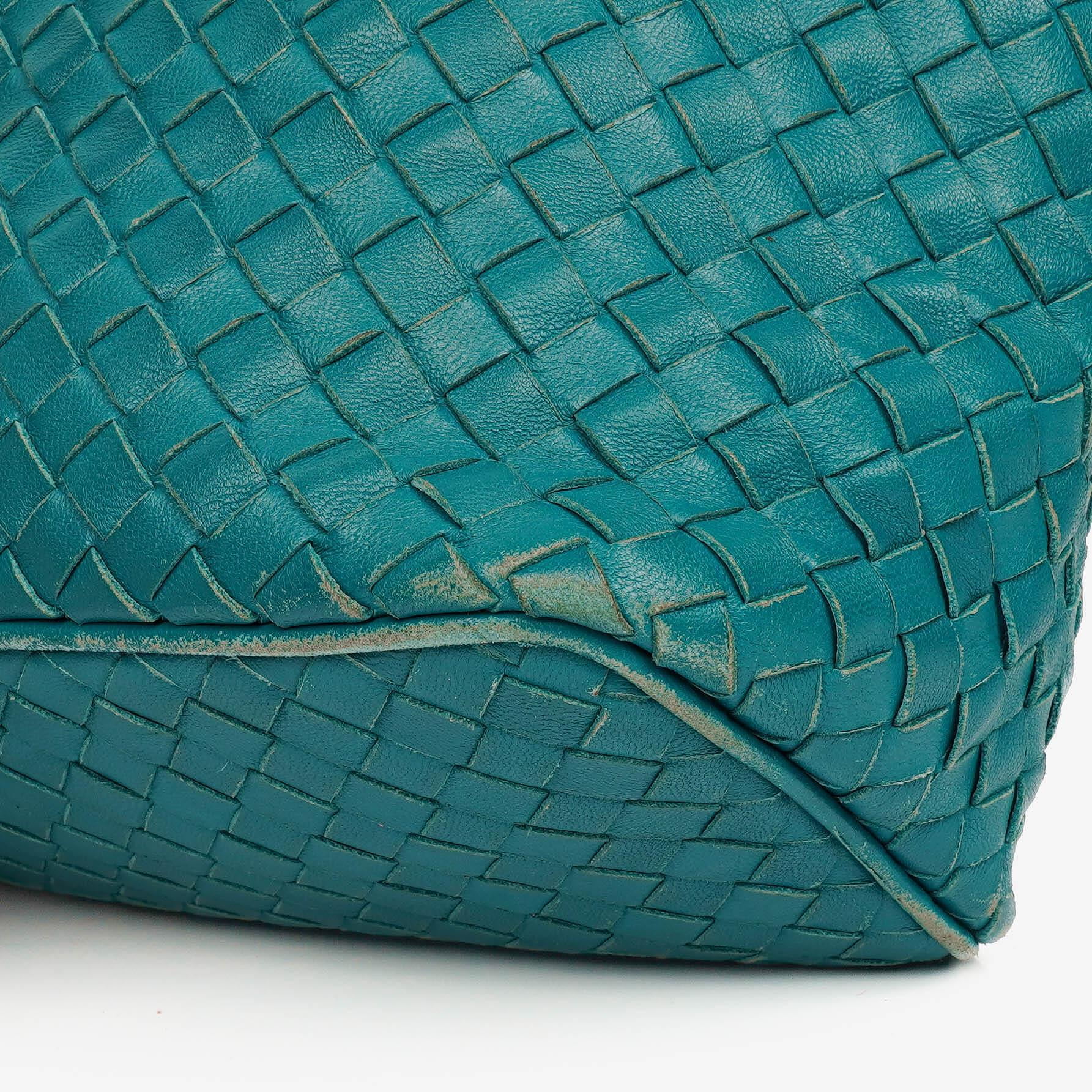 Bottega Veneta kleine Schultertasche aus Intrecciato-Leder