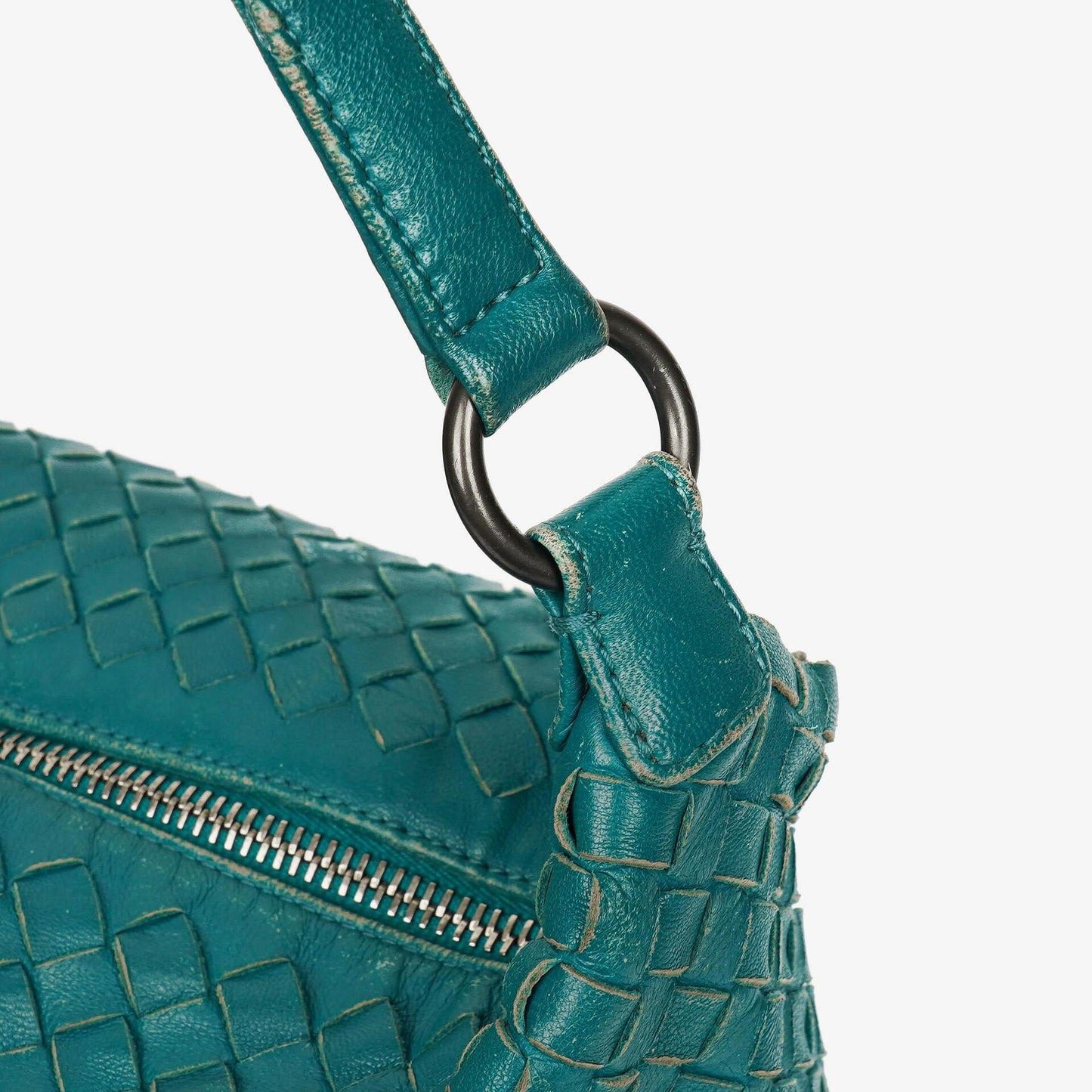 Bottega Veneta kleine Schultertasche aus Intrecciato-Leder