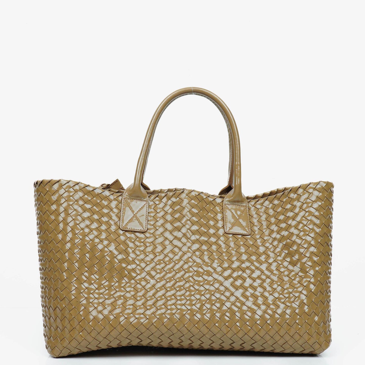 Bottega Veneta Cabat Tote Bag aus Intrecciato-Lackleder