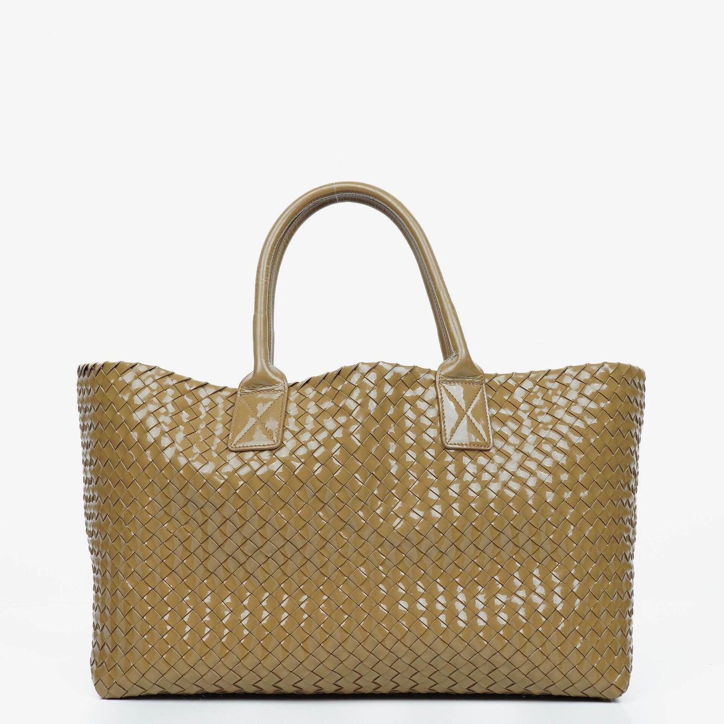 Bottega Veneta Cabat Tote Bag aus Intrecciato-Lackleder